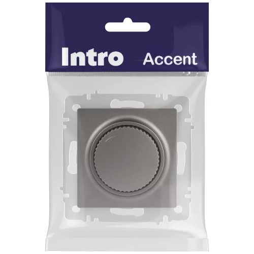 Светорегулятор поворотный СП Accent 6-401-09 600Вт 230В IP20 титан Intro 