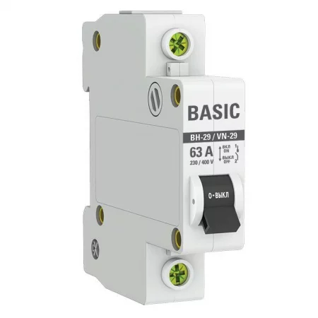 Выключатель нагрузки 1п 63А ВН-29 Basic EKF 