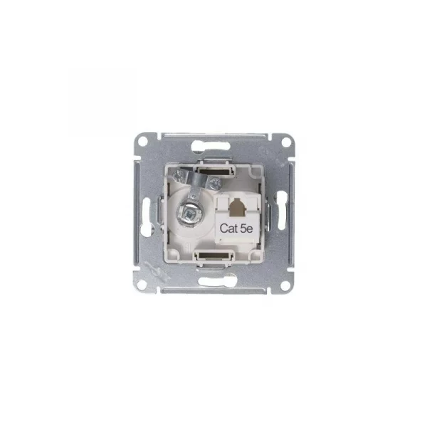 Розетка компьютерная + телевизионная 2-м СП AtlasDesign RJ45 кат.5E + TV механизм алюм. SE 