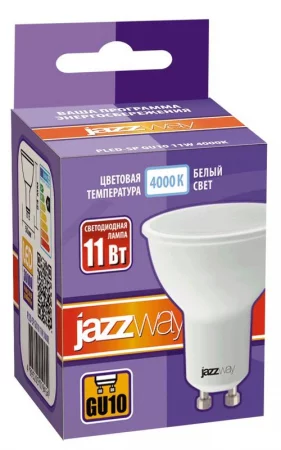 Лампа светодиодная PLED-SP 11Вт PAR16 4000К нейтр. бел. GU10 230В 50Гц JazzWay 