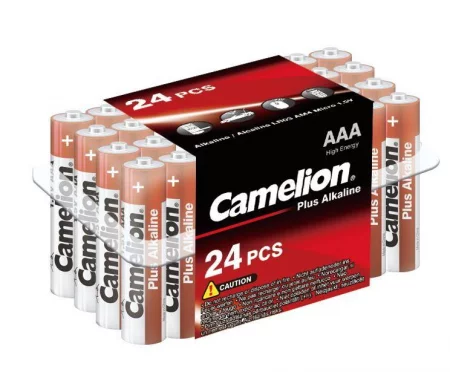 Элемент питания алкалиновый AAA/LR03 1.5В Plus Alkaline LR03-PB24 (уп.24шт) Camelion 