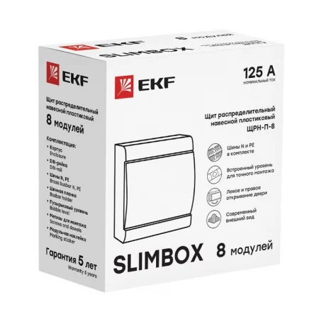 Щит ЩРН-П-8 "SlimBox" IP41 бел. дверца PROxima EKF 