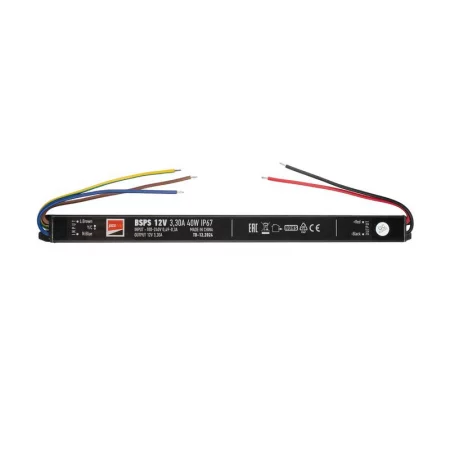 Блок питания для светодиод. ленты BSPS 40Вт 3.3А 12В IP67 влагозащ. метал. JazzWay 