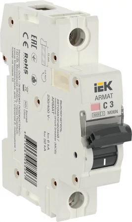 Выключатель автоматический модульный 1п C 3А M06N ARMAT IEK 