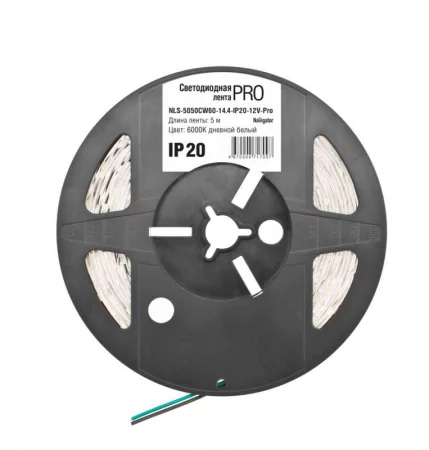 Лента светодиодная 71 709 NLS-5050CW60-14.4-IP20-12V-Pro R5 14.4Вт/м (уп.5м) Navigator 