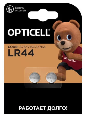 Элемент питания алкалиновый "таблетка" LR44/LR1154/AG13/G13 (блист.2шт) Specialty Opticell /6060006