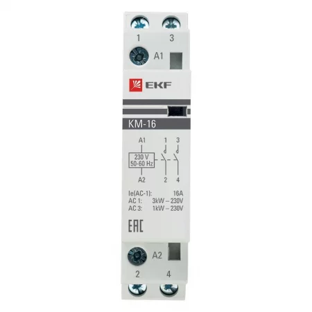 Контактор модульный КМ 16А NО+NC (1 мод.) EKF 