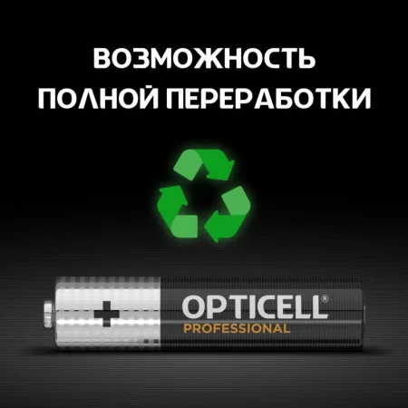 Элемент питания алкалиновый AAA/LR03 (блист. 12шт) Professional Opticell 5052006/