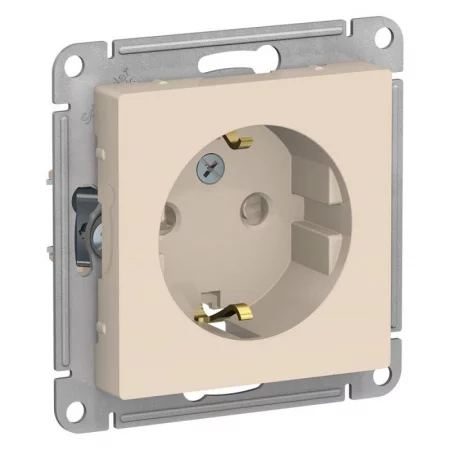 Розетка 1-м СП AtlasDesign 16А IP20 с заземл. защ. шторки механизм беж. SE 