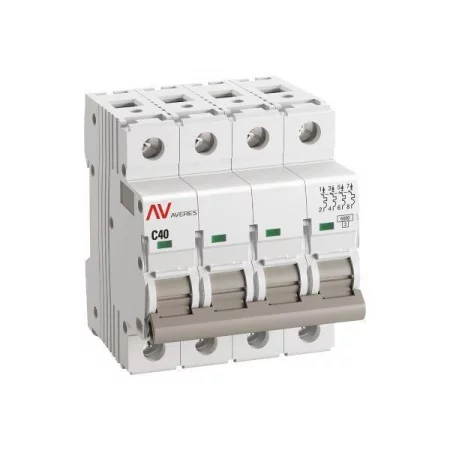 Выключатель автоматический модульный 4п C 40А 6кА AV-6 AVERES EKF 