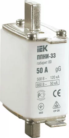Вставка плавкая ППНИ-33 32А габарит 00 IEK 