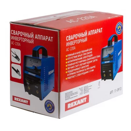 Аппарат сварочный инверторный АС-220А Rexant 