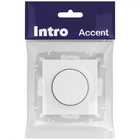Светорегулятор поворотный СП Accent 6-401-01М 600Вт 230В IP20 бел. матов. Intro 
