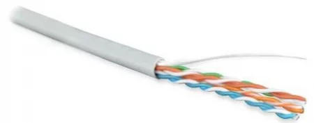 Кабель витая пара U/UTP кат.5E 4х2х24AWG solid LSZH нг(А)-HF UUTP4-C5E-S24-IN-LSZH-GY-305 сер. (м) Hyperline 