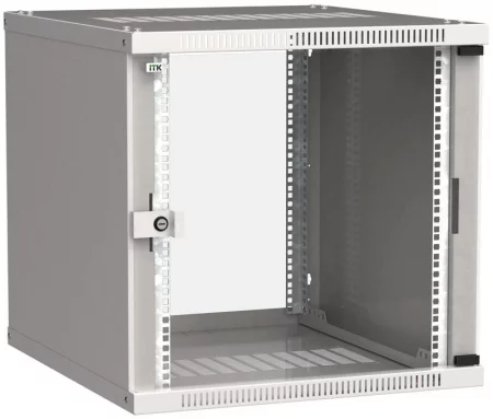 Шкаф LINEA WE 9U 600х450мм стекл. дверь сер. ITK 