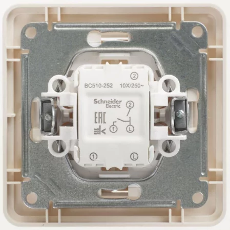 Выключатель 2-кл. СП W59 10А IP20 10AX в сборе сл. кость SE 