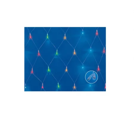 Сетка LED с эффектом мерцания ULD-N1515-96/TTK MULTI IP44 1.5х1.5м соедин. 96 диодов разноцвет. свет провод прозр. Uniel 