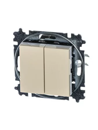 Переключатель 2-кл. СП Levit IP20 сл. кость/бел. ABB 