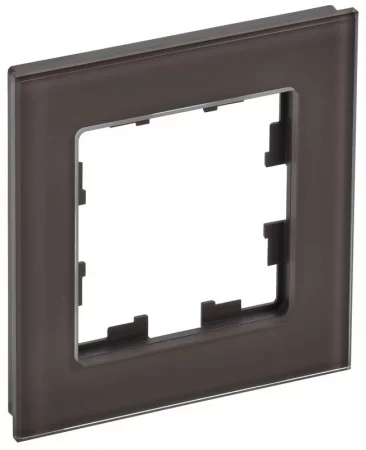 Рамка 1-м BRITE РУ-1-2-БрТБ стекло темн. бронза IEK 