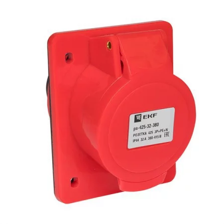 Розетка скрыт. уст. 32А 380В 3P+РЕ+N IP44 (425) EKF 