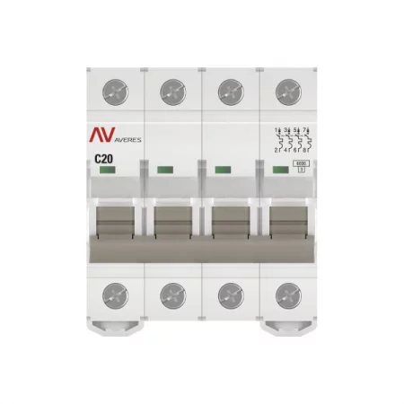 Выключатель автоматический модульный 4п C 20А 6кА AV-6 AVERES EKF 
