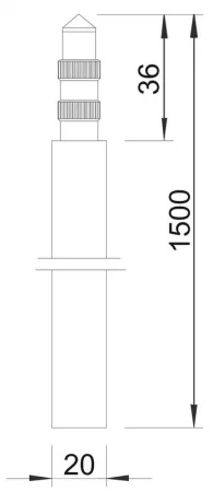 Стержень заземл. оцинк. d20х1500мм 219 20 ST FT (дл.1.5м) OBO 
