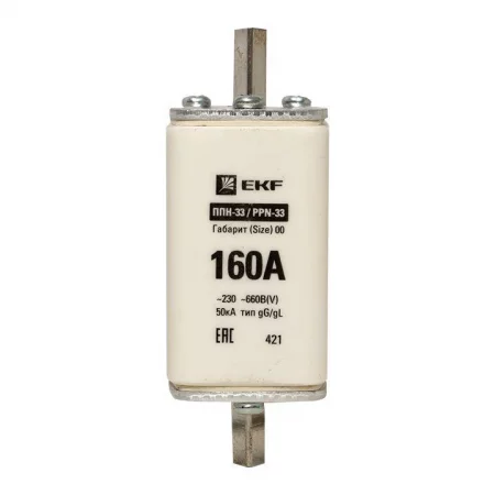 Вставка плавкая ППН-33 160/160А габарит 00 PROxima EKF 