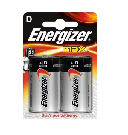 Элемент питания алкалиновый MAX LR20/373 BL2 (2/12/24) (блист.2шт) Energizer 