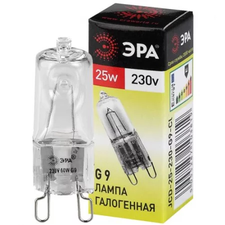Лампа галогенная G9-JCD-25-230V-Cl 25Вт капсула G9 230В Эра 