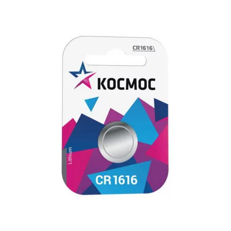 Элемент питания литиевый CR1616 1хBL (блист.1шт) КОСМОС 