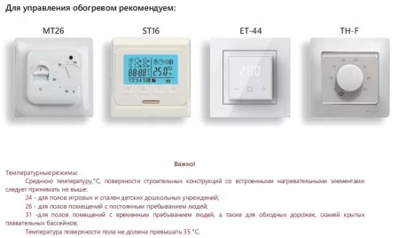 Комплект "Теплый пол" (мат) двухжил. 150Вт/кв.м 