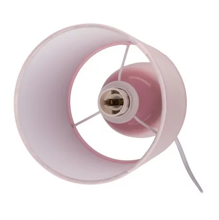 Светильник настольный JH2-02-pk E14 IP20 130х130х255мм керамика; ткань; PVC-пластик роз. JazzWay 