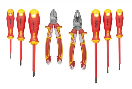 Набор диэлектрических отверток Ergonic с пасатижами и бокорезами (уп.8шт) Felo 