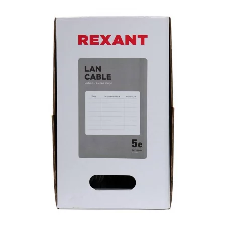 Кабель витая пара F/UTP кат.5e 4х2х24AWG solid PVC INDOOR сер. (м) Rexant 