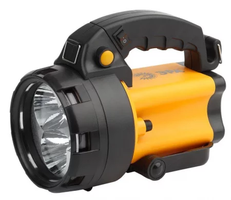 Фонарь-прожектор аккумуляторный Альфа PA-604 3LED SMD 1Вт литиевый аккум. 3А.ч с сигнальн. лампой ЗУ 220В + 12В (инд. упак.) Эра 