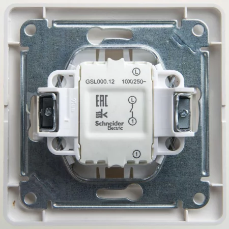 Выключатель 1-кл. СП Glossa 10А IP20 (сх. 1) 10AX в сборе перламутр. SE 