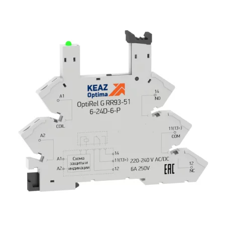 Розетка для реле OptiRel G RR93-01-220-240U-6-V КЭАЗ 