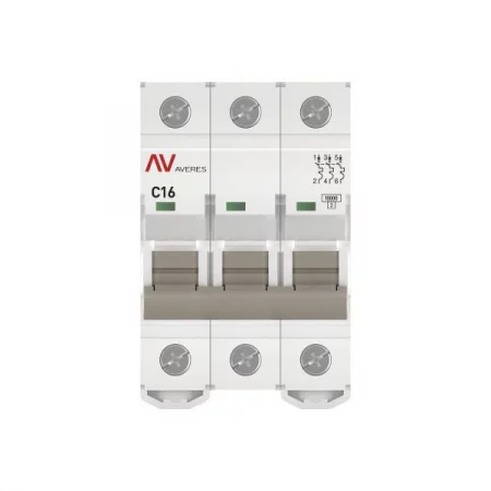 Выключатель автоматический модульный 3п C 16А 10кА AV-10 AVERES EKF 