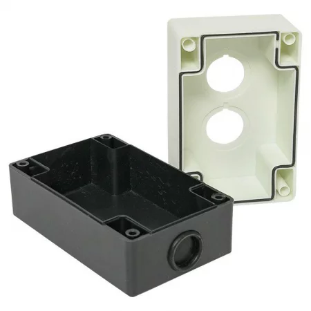 Корпус КП 102 2 кнопки белый EKF 