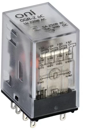 Реле общего назначения OGR-2 4C 220В AC ONI 
