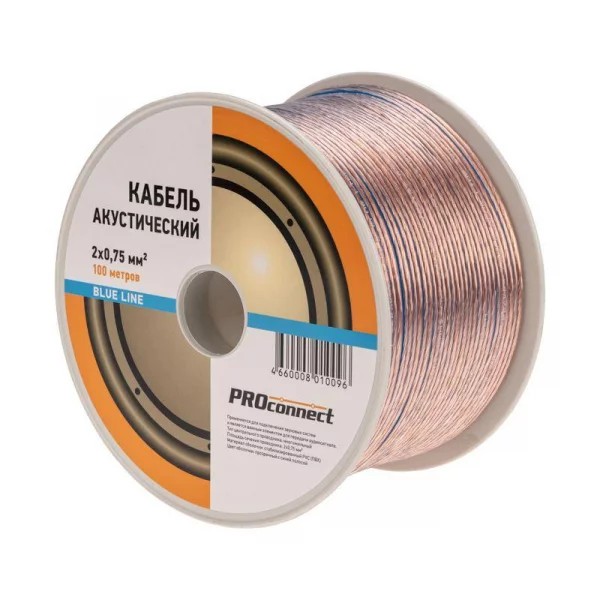 Кабель Stereo 2х0.75 BLUE LINE бухта (м) PROCONNECT 