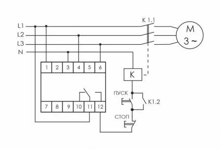 Реле контроля фаз CZF-310 (1 модуль; монтаж на DIN-рейке; 3х400/230+N 8А 1NO/NC IP20) F&F 