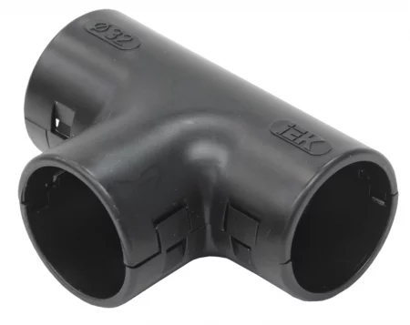 Тройник открывающийся TI32G черн. (уп.5шт) IEK 