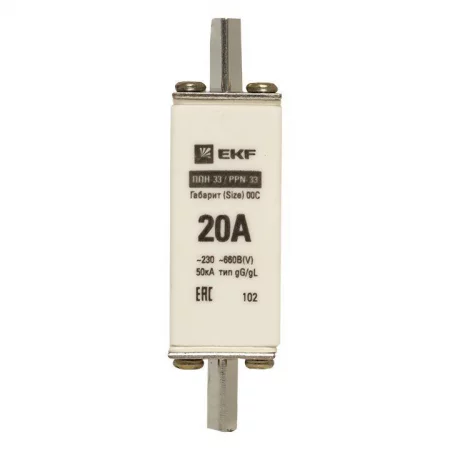 Вставка плавкая ППН-33 100/20А габарит 00C PROxima EKF 