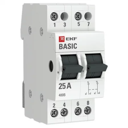 Переключатель трехпозиционный 2п 25А Basic EKF 