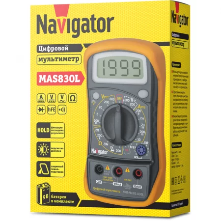 Мультиметр 82 428 NMT-Mm01-830L (830L) Navigator 