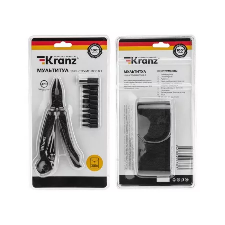 Мультитул 10 в 1 155мм Kranz 