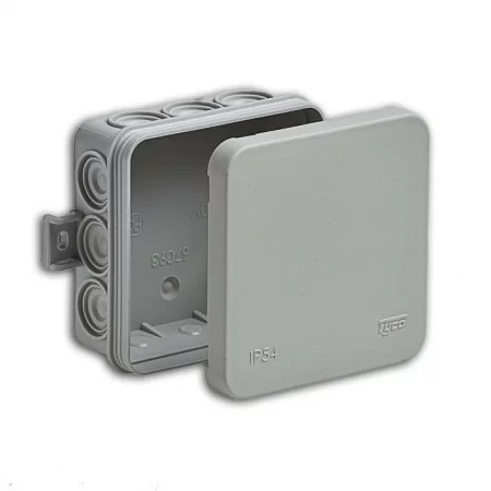 Коробка распределительная ОП 85х85х35мм 12 вводов IP54 сер. Ruvinil 