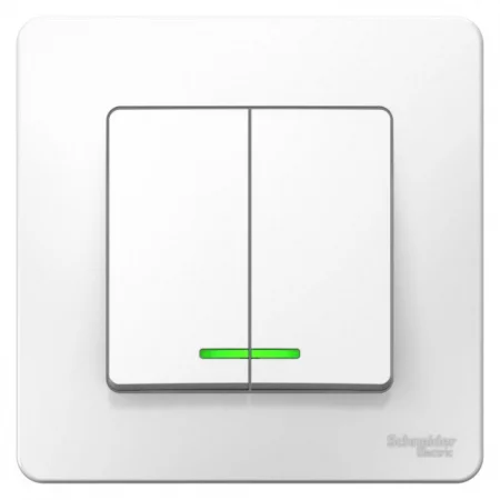 Выключатель 2-кл. СП Blanca 10А IP20 (сх. 5) 250В с подсветкой бел. SE 