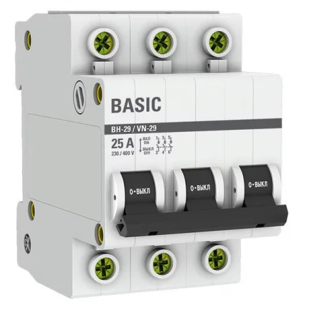 Выключатель нагрузки 3п 25А ВН-29 Basic EKF 